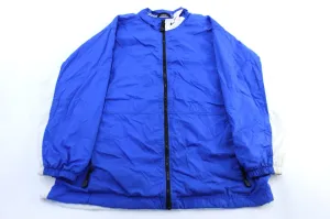 90's Nike Embroidered  Swoosh Logo Blue & White Zip Up Jacket