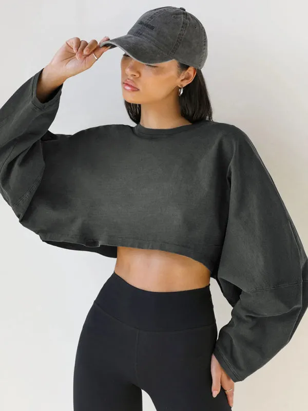 Antonia Women's Loose Round Neck High Waist Sweatshirt