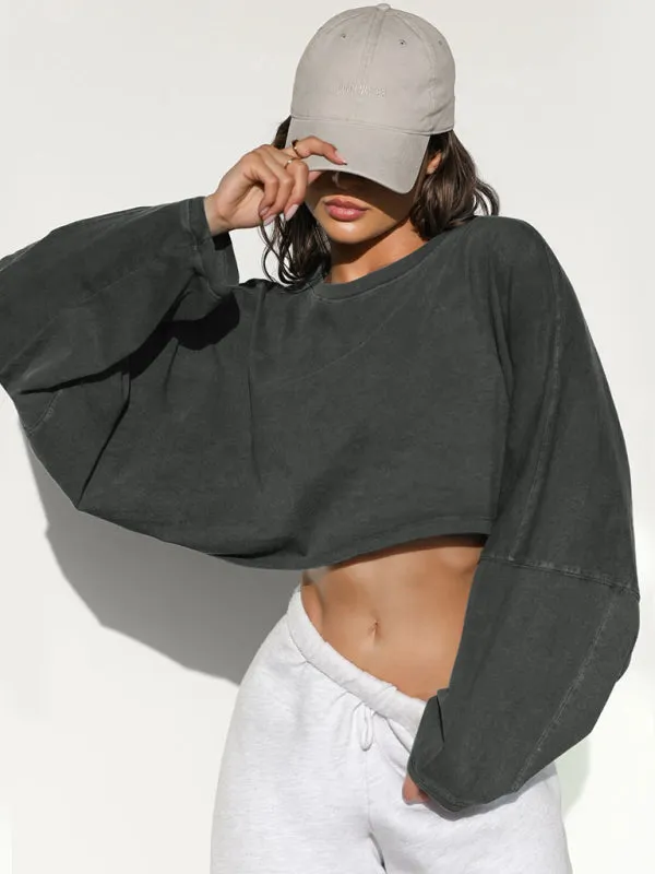 Antonia Women's Loose Round Neck High Waist Sweatshirt