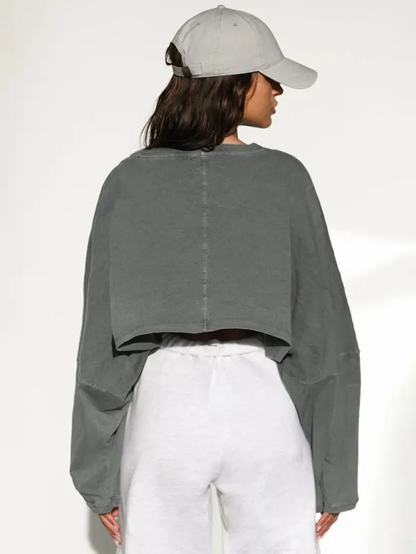 Antonia Women's Loose Round Neck High Waist Sweatshirt