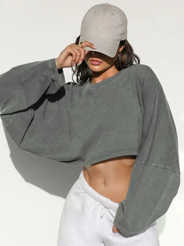 Antonia Women's Loose Round Neck High Waist Sweatshirt