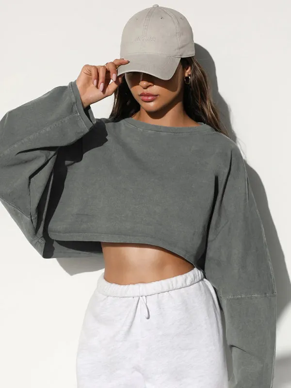 Antonia Women's Loose Round Neck High Waist Sweatshirt