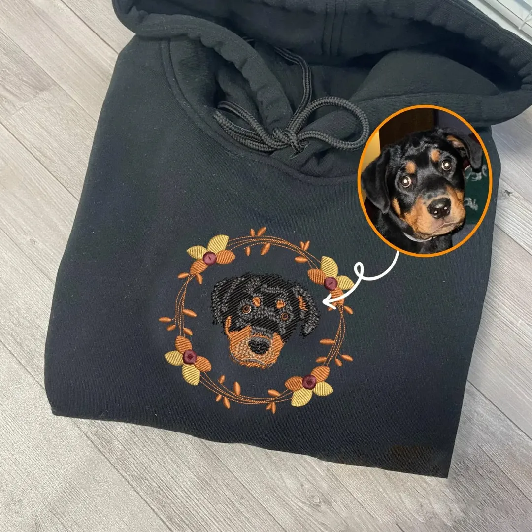 Custom Dog Sweatshirt  -  Personalized Embroidered Hoodie for Pet Lovers