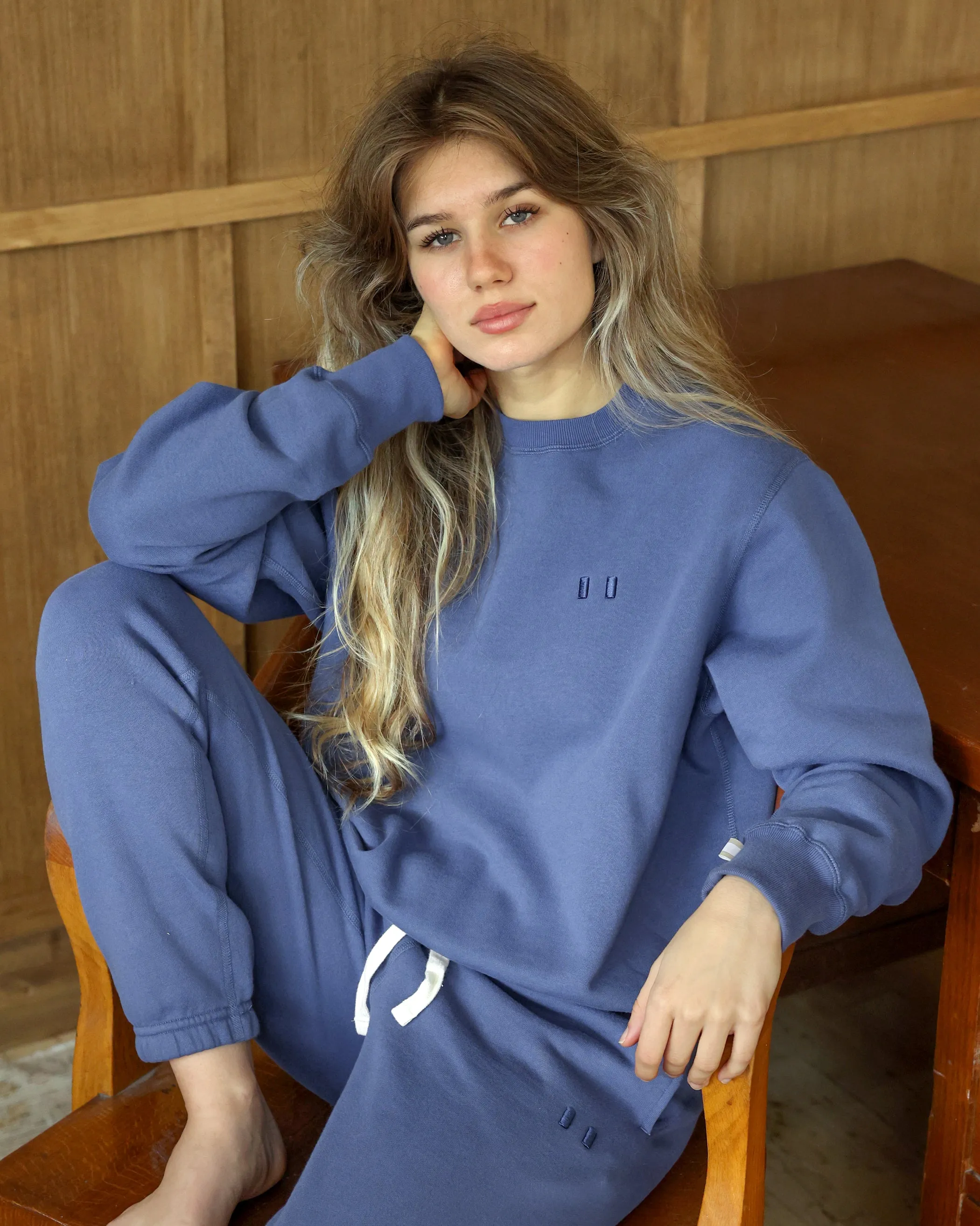 Flag Fleece Sweatshirt French Blue - Unisex