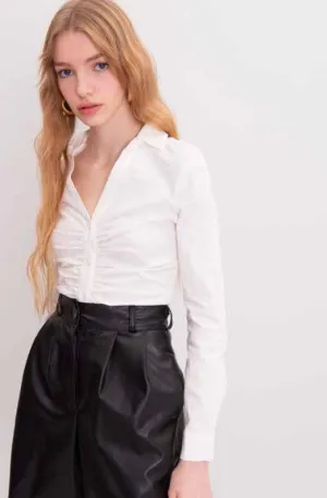 Front Draped Lycra Shirt