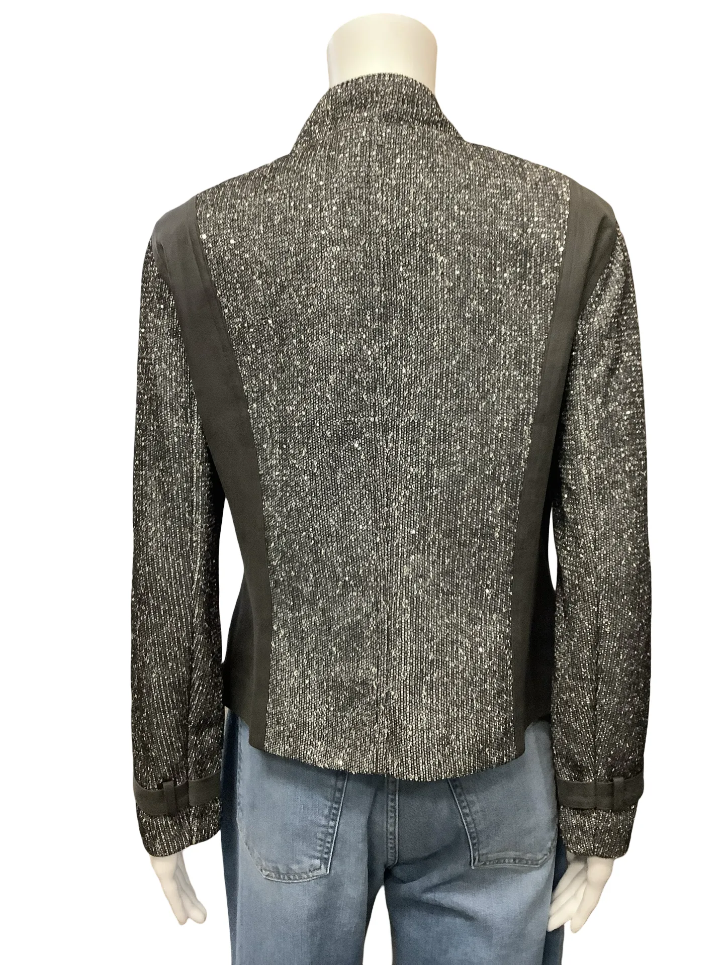 Insight Sequin Faux Suede Jacket Size: M, 6