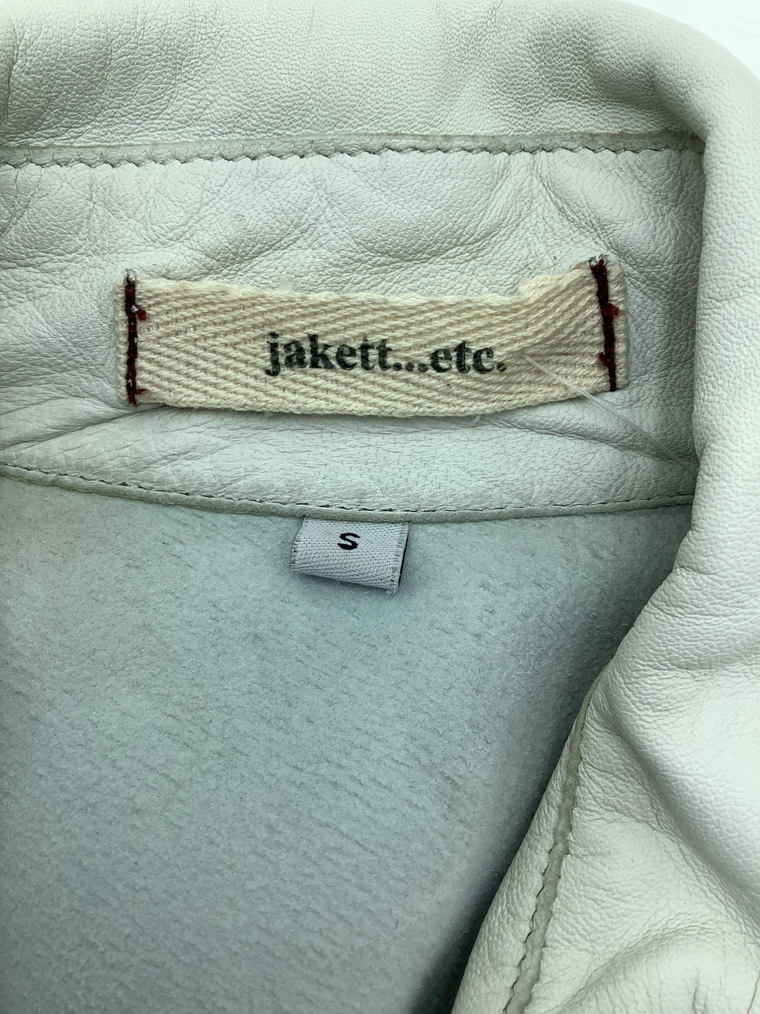 Jackett..Etc. Leather Biker Jacket  Neutral Size: S