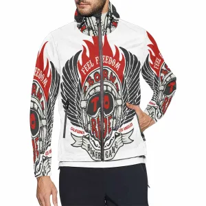Men's Windbreaker printed biker helmet