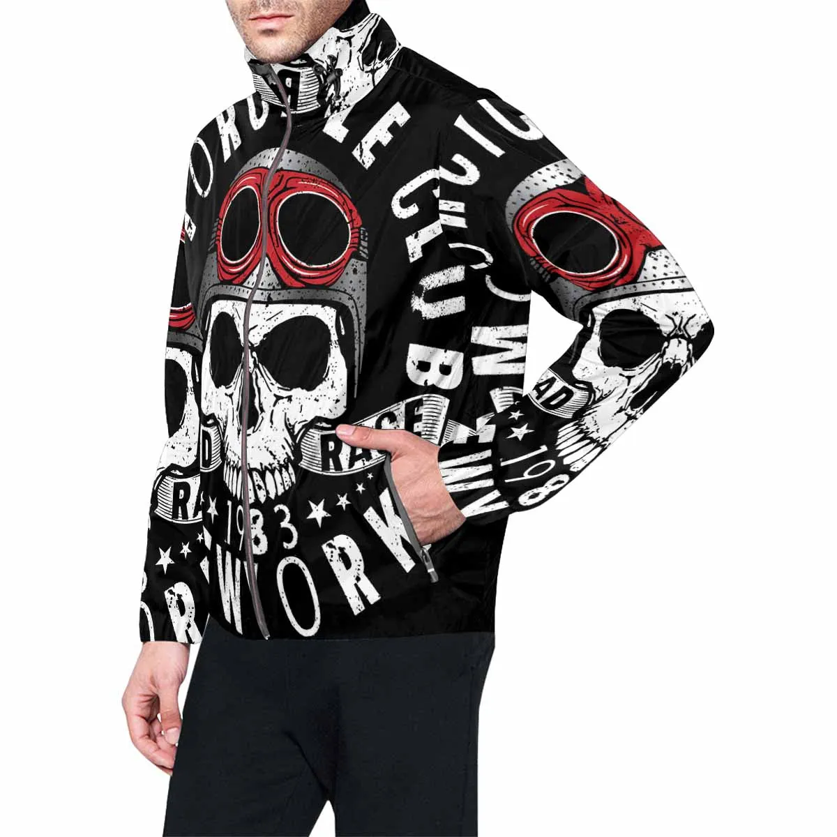 Men's Windbreaker printed motorcycle monogram