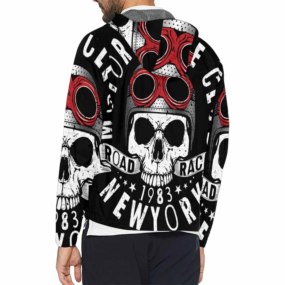 Men's Windbreaker printed motorcycle monogram