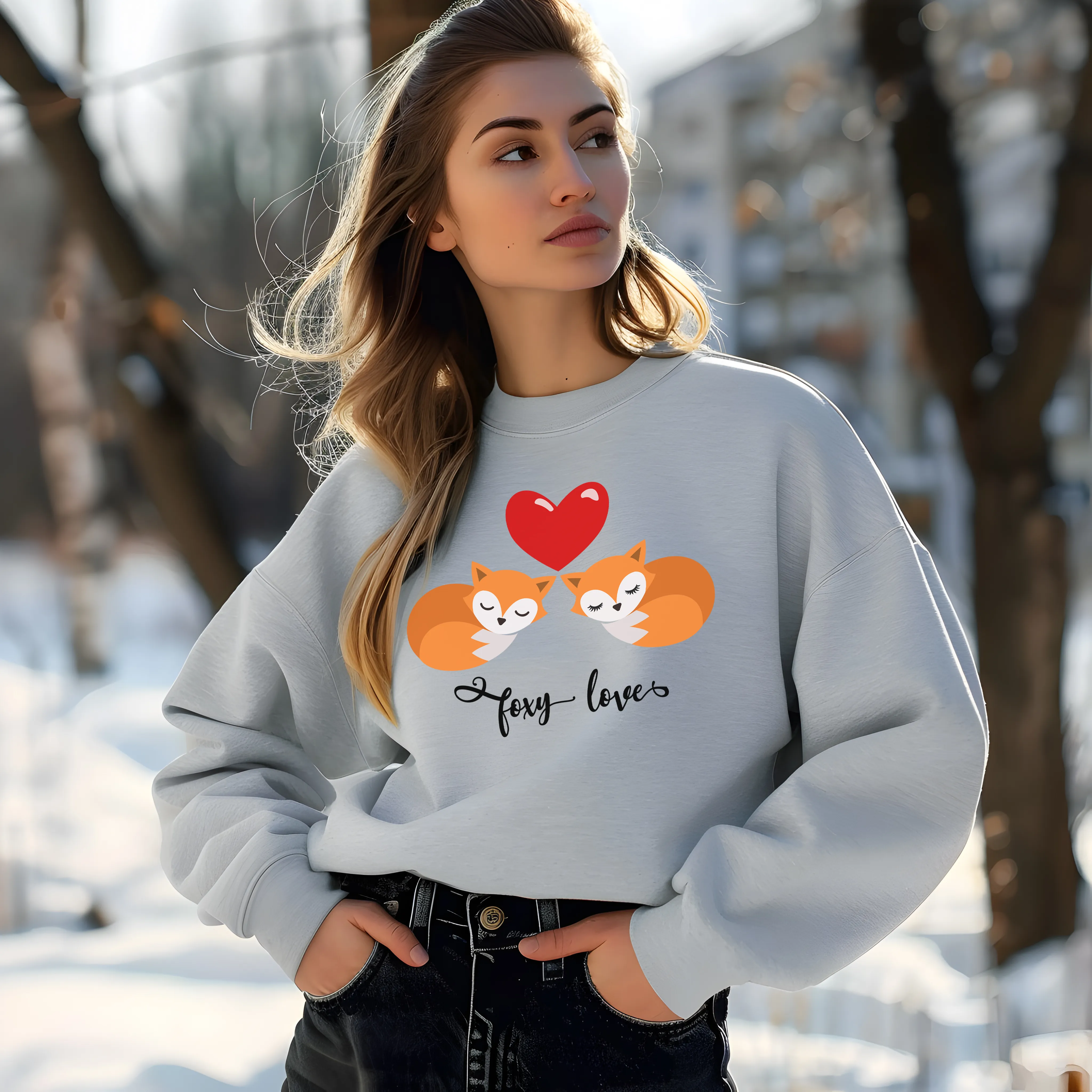 "Foxy Love" Valentine's Sweater – Perfect for Her