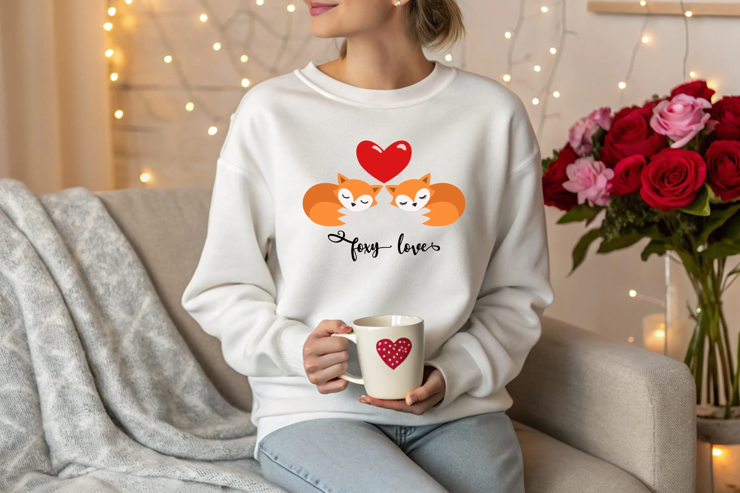 "Foxy Love" Valentine's Sweater – Perfect for Her