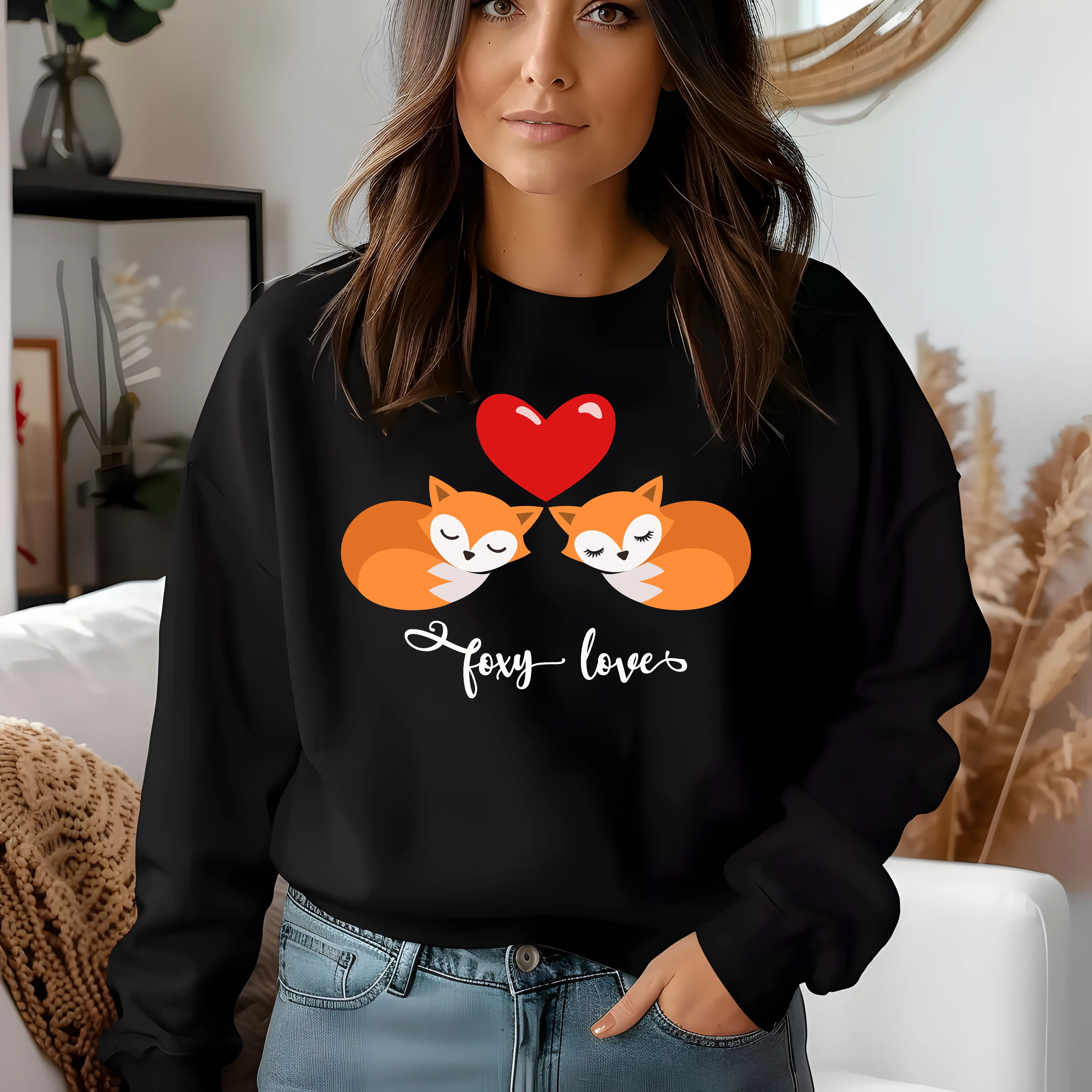 "Foxy Love" Valentine's Sweater – Perfect for Her