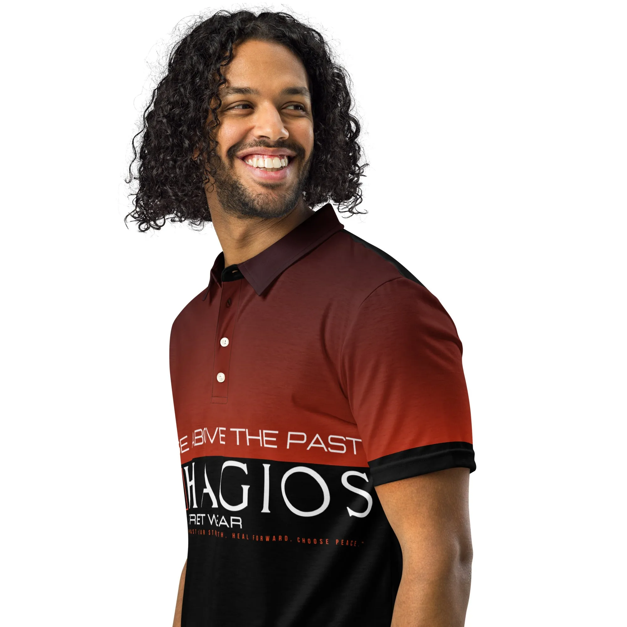 Rise Above the Past Men’s slim fit polo