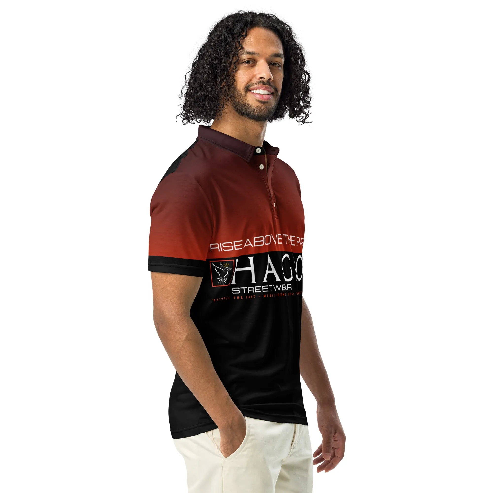 Rise Above the Past Men’s slim fit polo