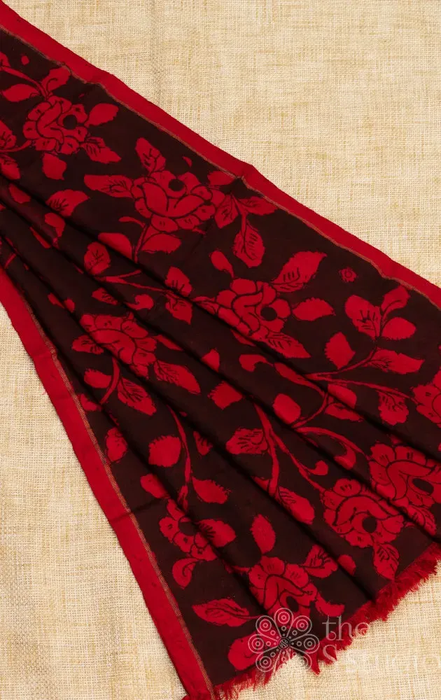 Rose hand painted kanchi kalamkari blouse material