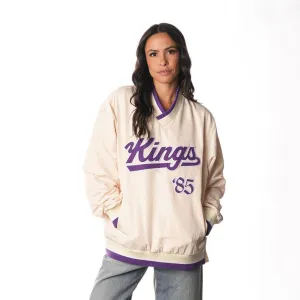 Sacramento Kings V-Neck Windbreaker - Cream