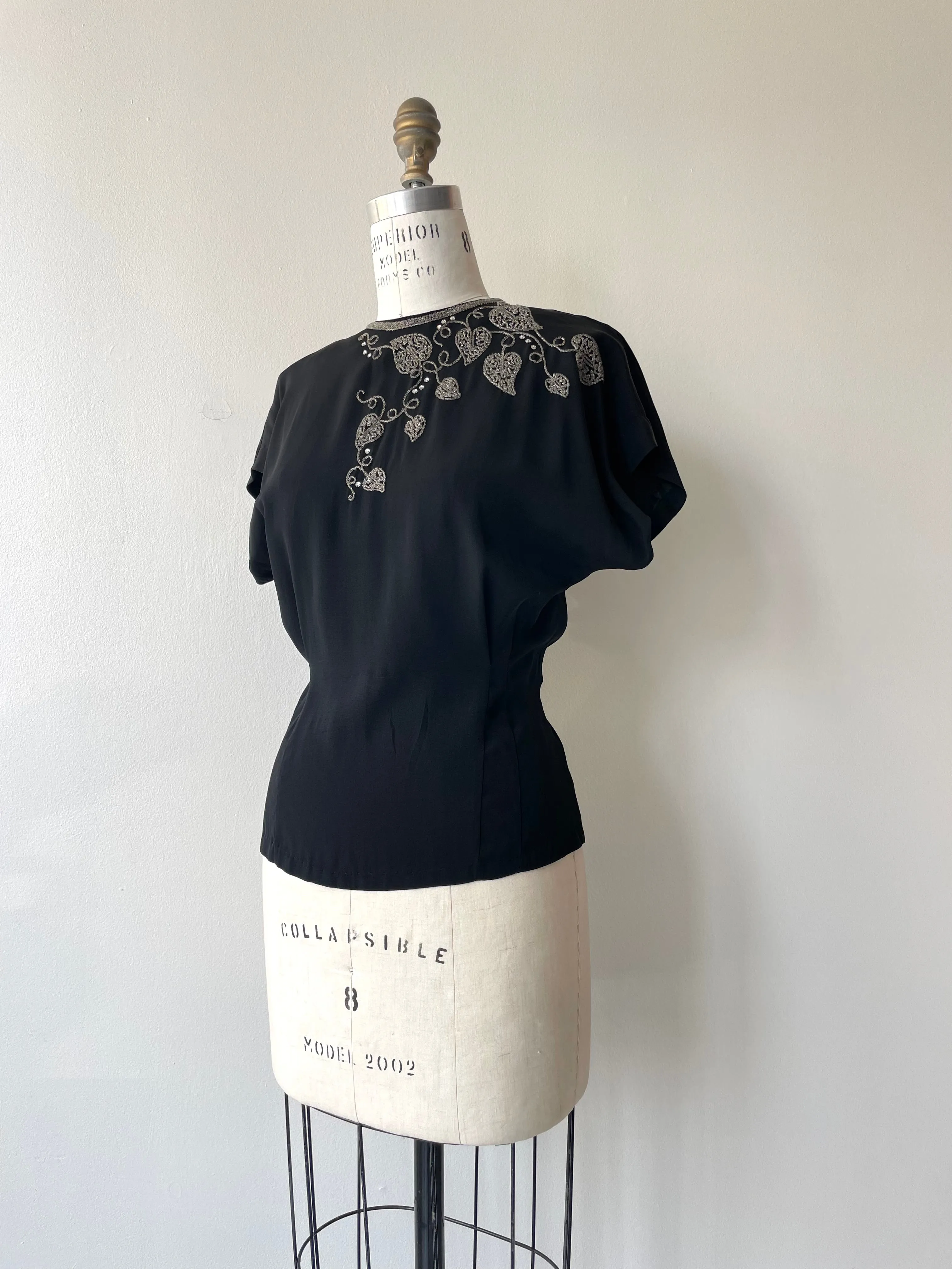 Silver Ivy Blouse | 1940s