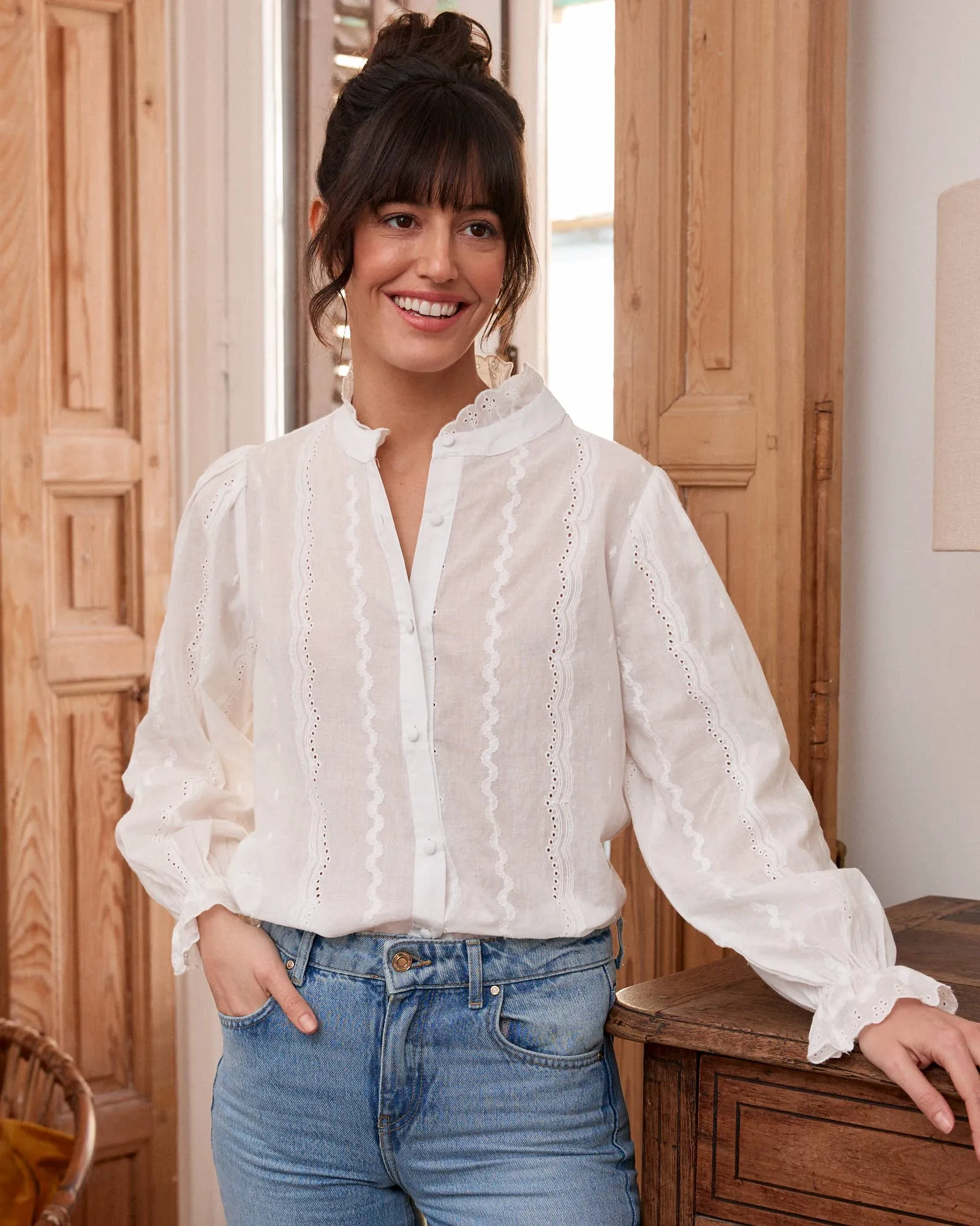 Tara Button Blouse