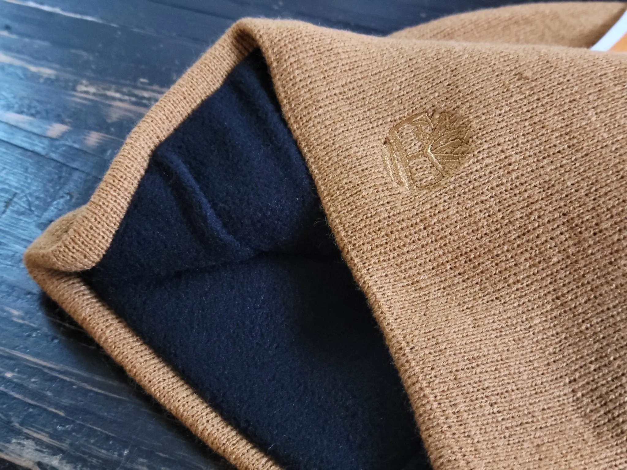 Timberland Essential Wheat Brown Fleece Lined Work Beanie Hat OS