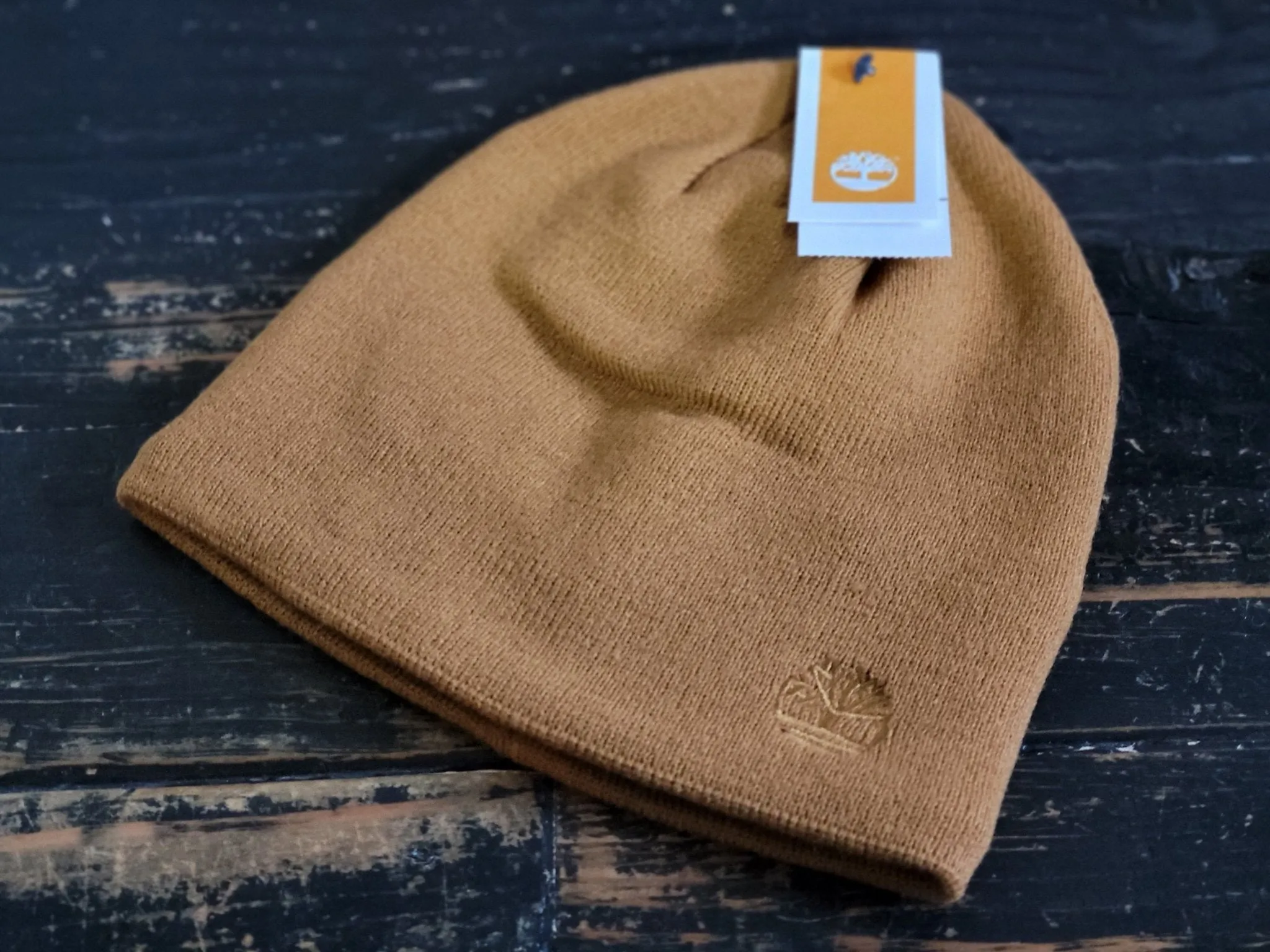 Timberland Essential Wheat Brown Fleece Lined Work Beanie Hat OS