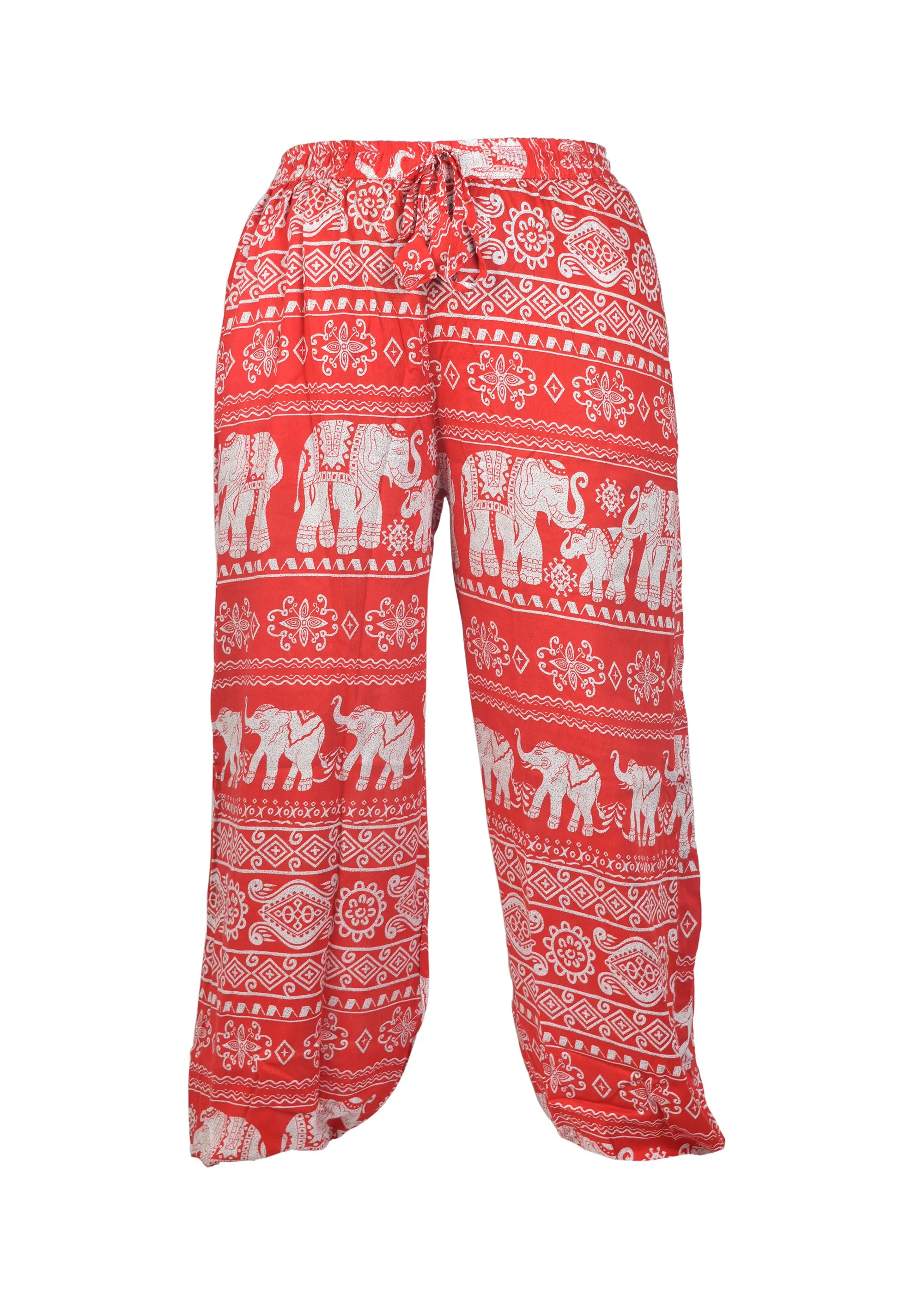 womens-smocked-waist-elephant-print-harem-hippie-trousers