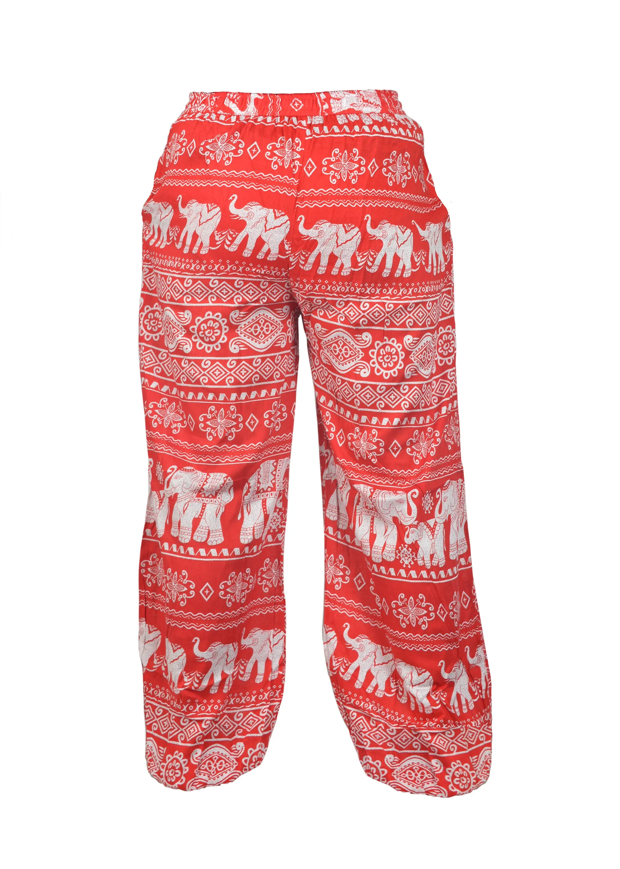 womens-smocked-waist-elephant-print-harem-hippie-trousers