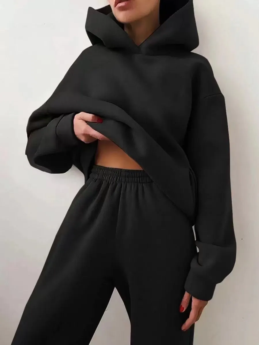 Zoe Two-Piece Hooded Tracksuit Set