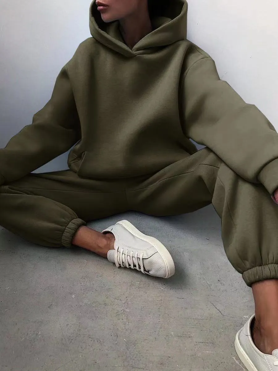 Zoe Two-Piece Hooded Tracksuit Set