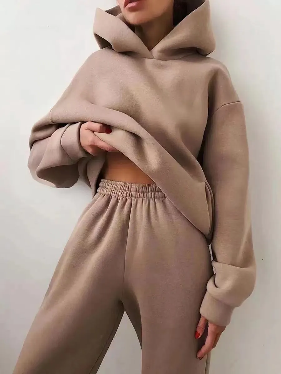 Zoe Two-Piece Hooded Tracksuit Set