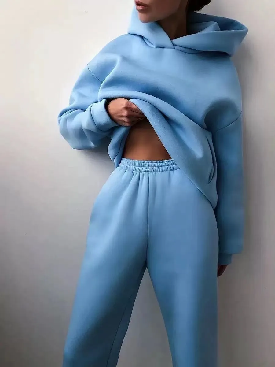 Zoe Two-Piece Hooded Tracksuit Set