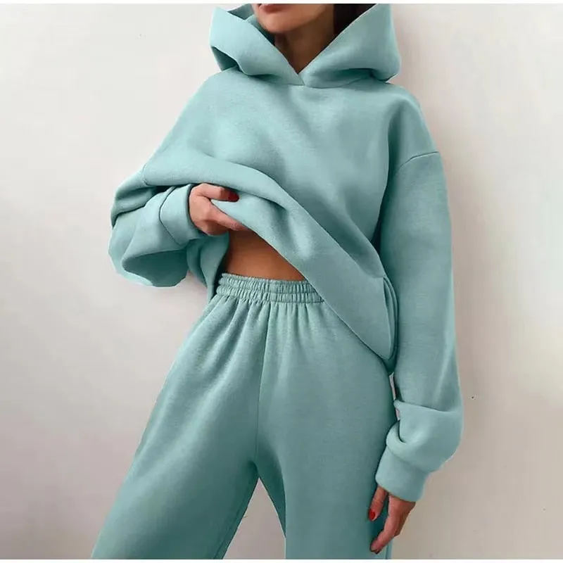 Zoe Two-Piece Hooded Tracksuit Set