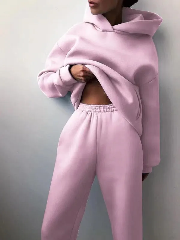 Zoe Two-Piece Hooded Tracksuit Set