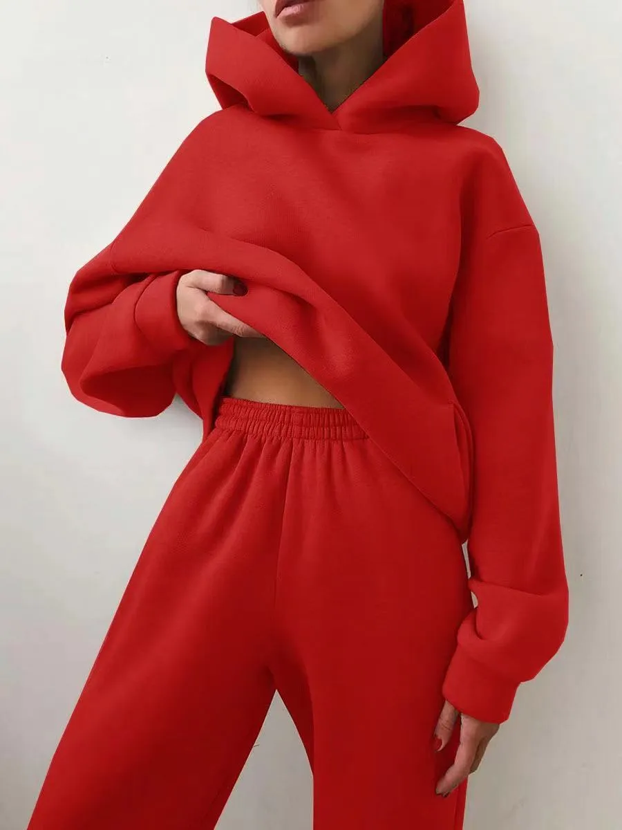 Zoe Two-Piece Hooded Tracksuit Set